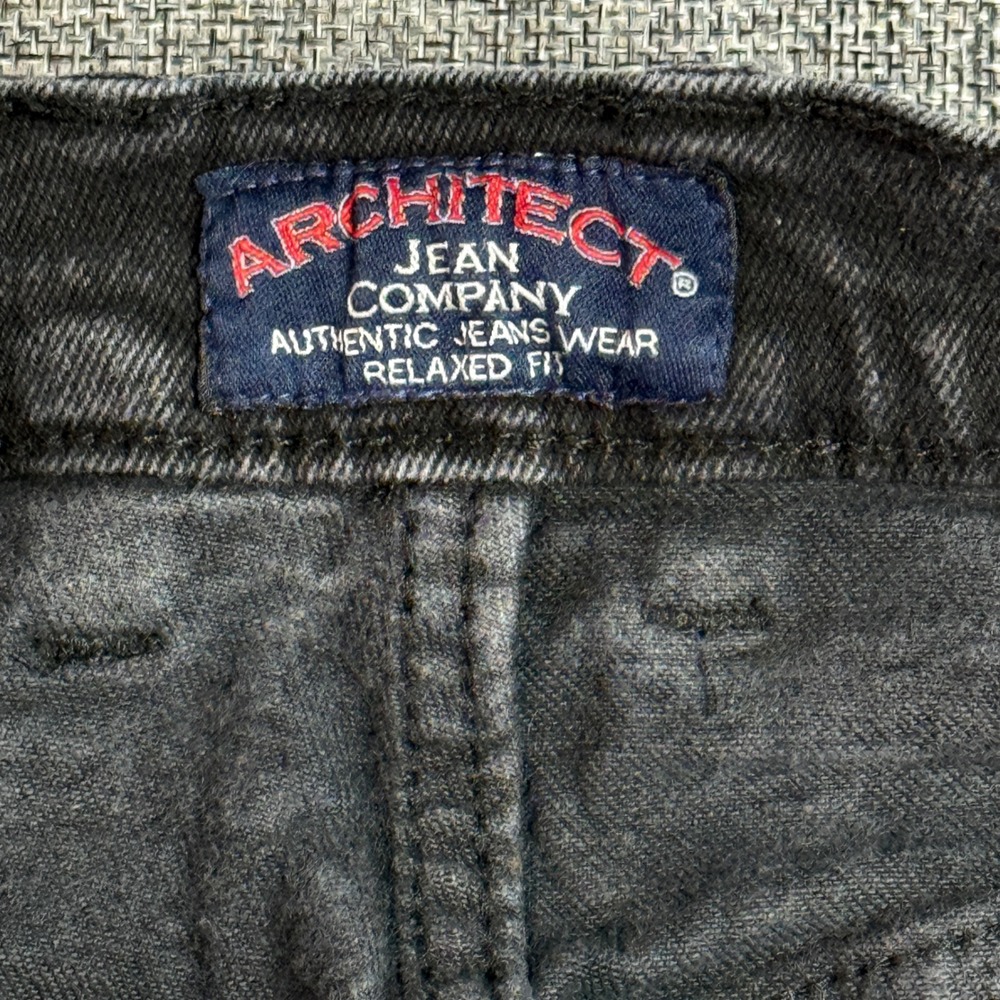 Mens Architect Jean Company Jeans | Waist 40 | Black Faded Straight Leg Denim - Picture 11 of 14
